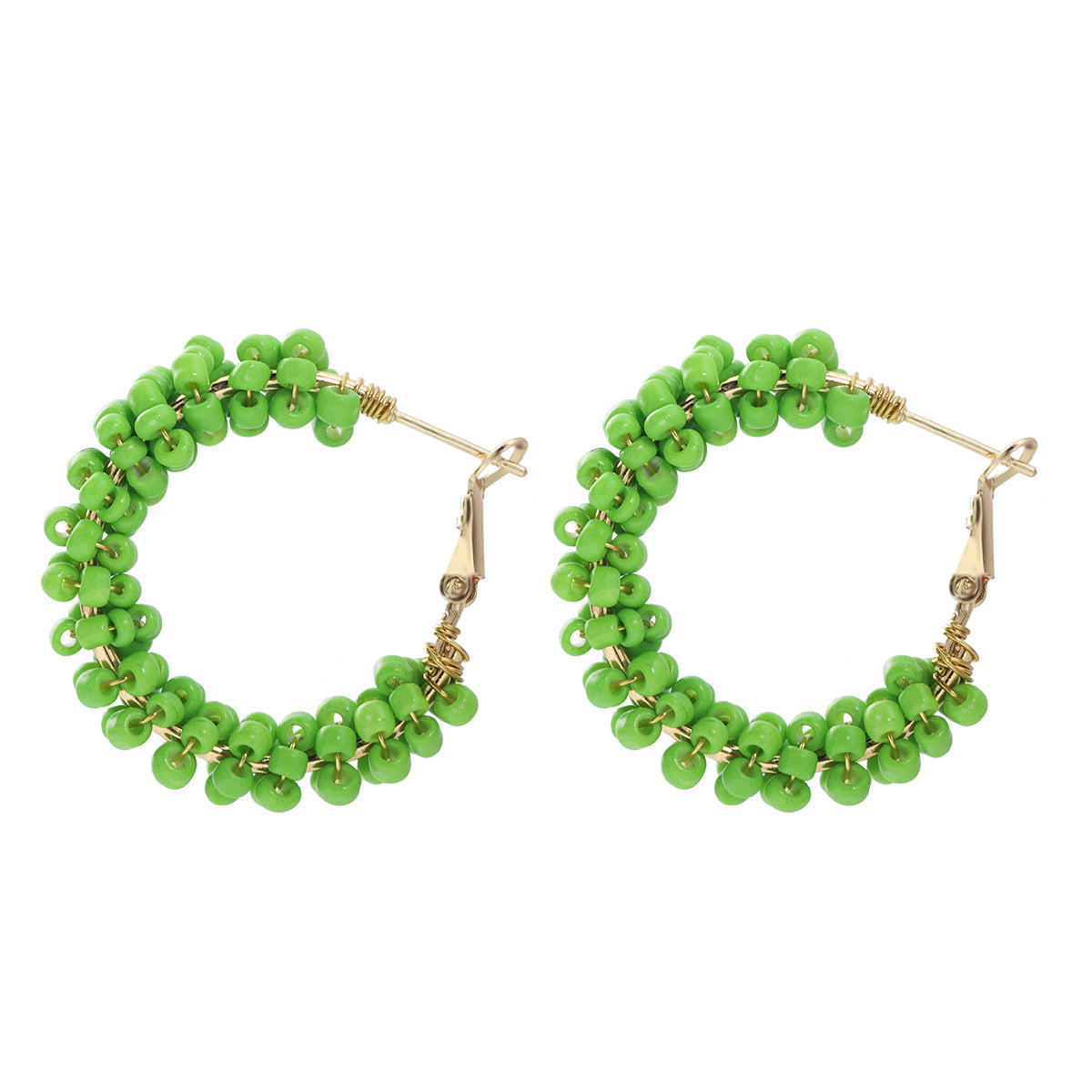 Wholesale Hand Made Rice Beads Plastic Earrings